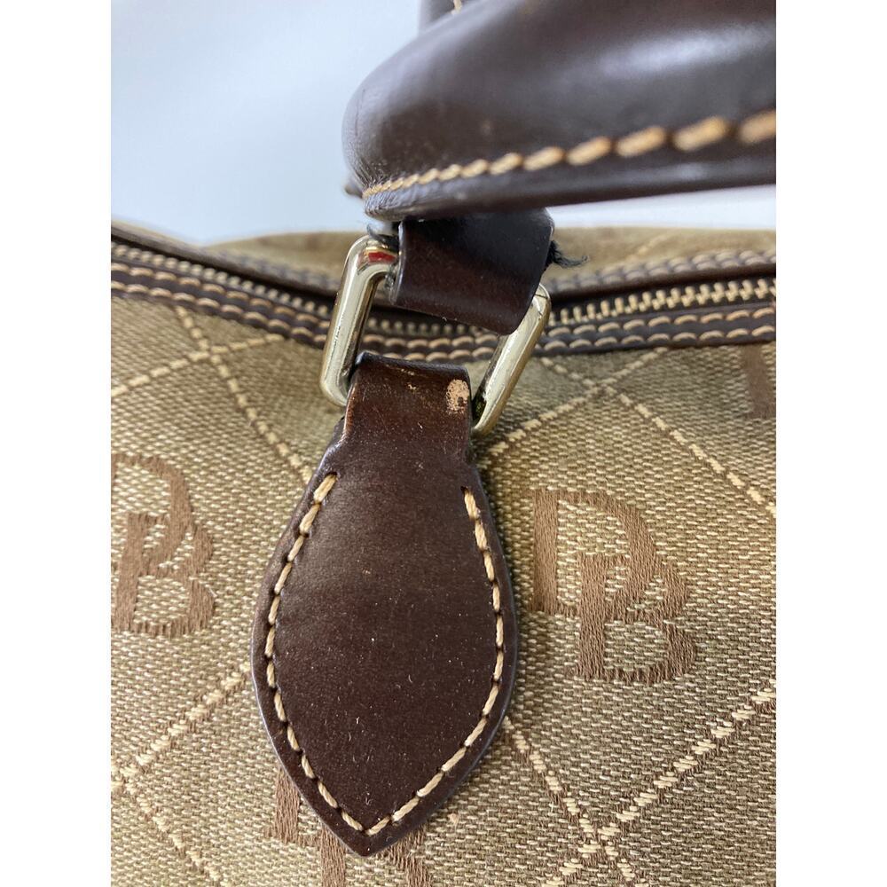 DOONEY BOURKE LARGE TAN CANVAS LEATHER TRIM HANDBAG - Picture 2 of 16